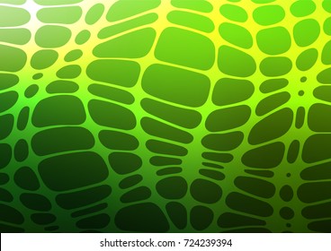 Dark Green vector indian curved texture. Colorful abstract illustration with lines in Asian style. Hand painted design for web, wrapping, wallpaper.