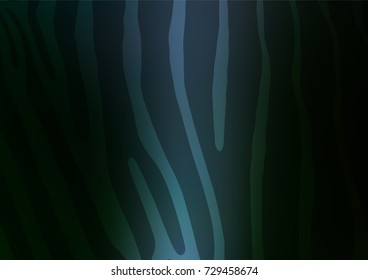 Dark Green vector indian curved pattern. Geometric doodle illustration in Origami style with gradient. A new texture for your design.