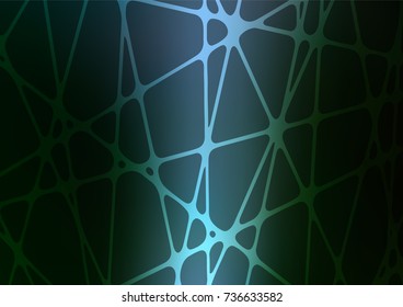 Dark Green vector indian curved template. An elegant bright illustration with lines in Natural style. Hand painted design for web, wrapping, wallpaper.