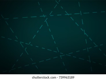 Dark Green vector indian curved background. Glitter abstract illustration with doodles and Zen tangles. A new texture for your design.