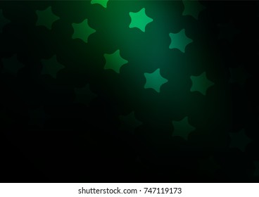 Dark Green vector indian curved background. Glitter abstract illustration with doodles and Zen tangles. Hand painted design for web, leaflet, textile.