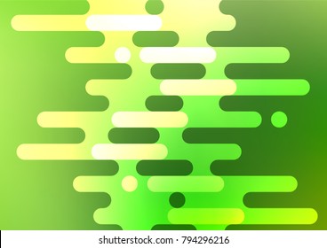 Dark Green vector indian curved template. Ethnic elegant natural pattern with gradient. The doodle design can be used for your web site.