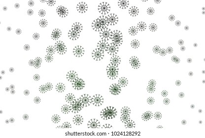 Dark Green vector layout with bright snowflakes. Shining colored illustration with snow in christmas style. New year design for your ad, poster, banner.