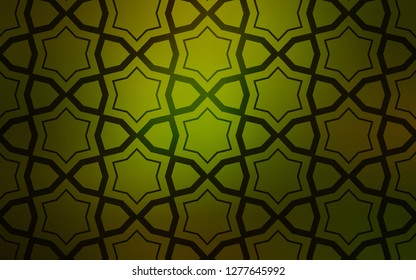 Dark Green vector layout with bright stars. Decorative illustration with stars on abstract template. Smart design for your business advert.