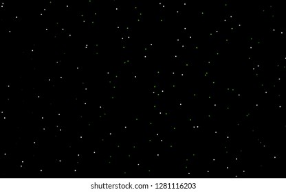Dark Green vector layout with bright stars. Shining colored illustration with stars. The pattern can be used for new year ad, booklets.