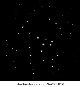 Dark Green vector layout with bright stars. Blur decorative design in simple style with stars. Best design for your ad, poster, banner.