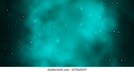 Dark Green vector layout with bright stars. Blur decorative design in simple style with stars. Pattern for wrapping gifts.