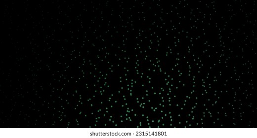 Dark Green vector layout with bright stars. Modern geometric abstract illustration with stars. Pattern for websites, landing pages.