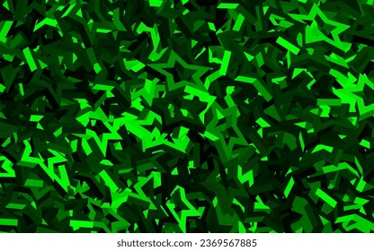 Dark Green vector layout with bright stars. Modern geometrical abstract illustration with stars. Smart design for your business advert.
