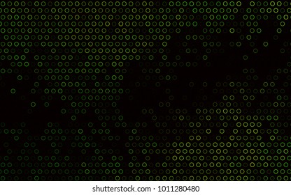 Dark Green vector  layout with circle shapes. Modern abstract illustration with colorful water drops. The pattern can be used for aqua ad, booklets.