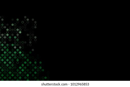 Dark Green vector  layout with circle shapes. Blurred bubbles on abstract background with colorful gradient. The pattern can be used for beautiful websites.