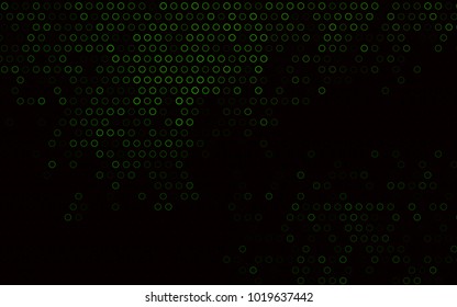 Dark Green vector  layout with circle shapes. Abstract illustration with colored bubbles in nature style. Completely new template for your brand book.