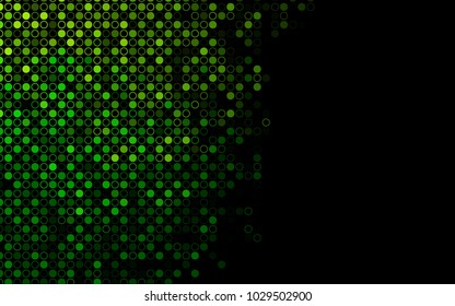 Dark Green vector  layout with circle shapes. Blurred bubbles on abstract background with colorful gradient. Beautiful design for your business natural advert.