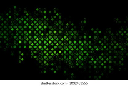Dark Green vector  layout with circle shapes. Beautiful colored illustration with blurred circles in nature style. New design for ad, poster, banner of your website.