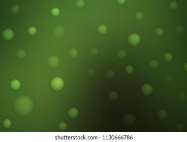 Dark Green vector layout with circle shapes. Modern abstract illustration with colorful water drops. The pattern can be used for beautiful websites.