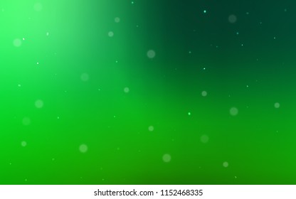 Dark Green vector layout with circle shapes. Blurred bubbles on abstract background with colorful gradient. Pattern can be used for futuristic ad, booklets.
