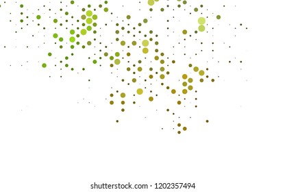 Dark Green vector layout with circle spots. Colorful illustration with blurred circles in nature style. Design for posters, banners.