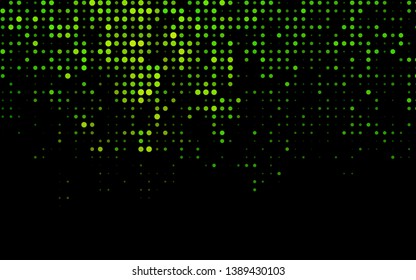 Dark Green vector layout with circle shapes. Illustration with set of shining colorful abstract circles. Design for business adverts.