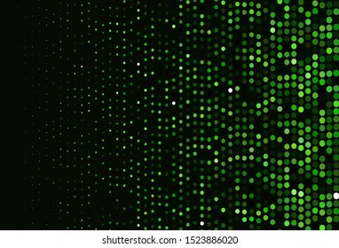 Dark Green vector layout with circle shapes. Modern abstract illustration with colorful water drops. Template for your brand book.