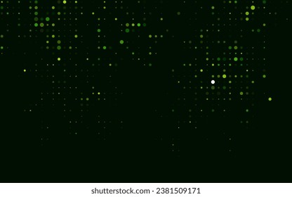Dark Green vector layout with circle shapes. Illustration with set of shining colorful abstract circles. Design for posters, banners.