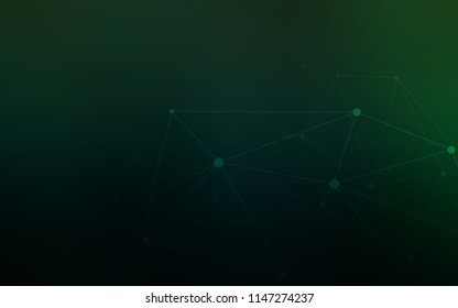 Dark Green vector layout with circles, lines. Abstract illustration with colorful discs and triangles. New design for ad, poster, banner of your website.