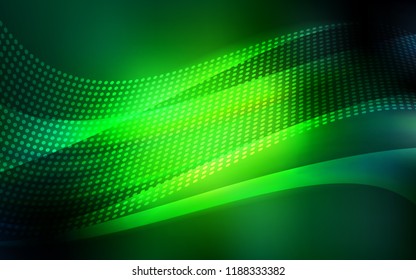 Dark Green vector layout with circles, lines. Modern abstract colorful illustration with spheres and lines. Pattern for design of fabric, wallpapers.