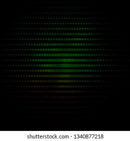 Dark Green vector layout with circles. Illustration with set of shining colorful abstract spheres. Pattern for wallpapers, curtains.