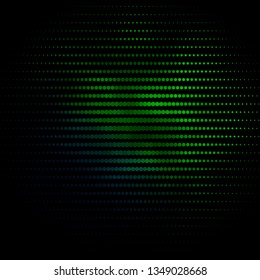 Dark Green vector layout with circles. Colorful illustration with gradient dots in nature style. Pattern for wallpapers, curtains.