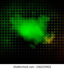 Dark Green vector layout with circles. Glitter abstract illustration with colorful drops. Pattern for websites, landing pages.