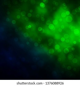 Dark Green vector layout with circles. Modern abstract illustration with colorful circle shapes. Pattern for booklets, leaflets.