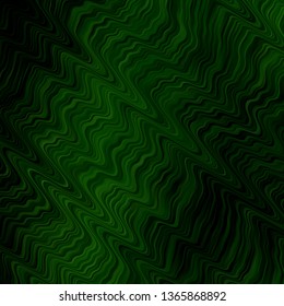 Dark Green vector layout with circular arc. Colorful abstract illustration with gradient curves. Pattern for websites, landing pages.