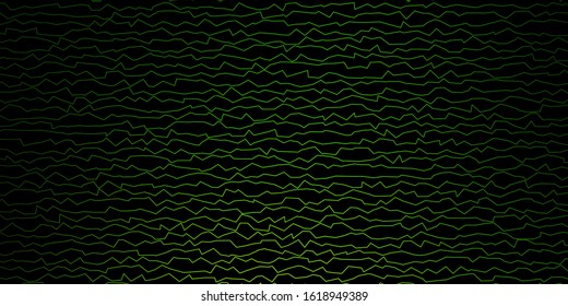 Dark Green vector layout with circular arc. Colorful geometric sample with gradient curves.  Template for your UI design.