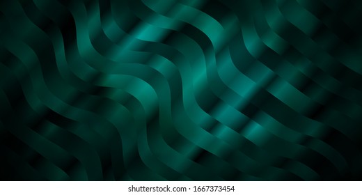 Dark Green vector layout with circular arc. Colorful illustration with curved lines. Pattern for websites, landing pages.
