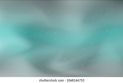 Dark Green vector layout with cosmic stars. Blurred decorative design in simple style with galaxy stars. Smart design for your business advert.