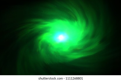 Dark Green vector layout with cosmic stars. Modern abstract illustration with Big Dipper stars. Template for cosmic backgrounds.