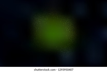 Dark Green vector layout with cosmic stars. Shining illustration with sky stars on abstract template. Best design for your ad, poster, banner.