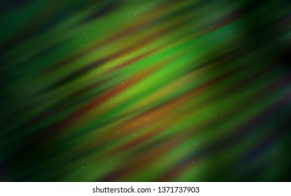 Dark Green vector layout with cosmic stars. Shining colored illustration with bright astronomical stars. Best design for your ad, poster, banner.