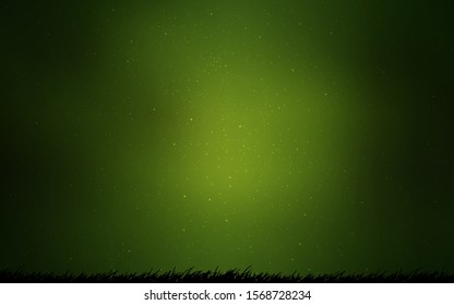 Dark Green vector layout with cosmic stars. Shining colored illustration with bright astronomical stars. Pattern for astrology websites.