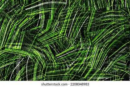 Diseño vector verde oscuro con líneas curvas. Muestra con líneas de colores, formas. Nuevo diseño para tu anuncio.