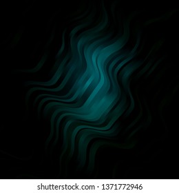 Dark Green vector layout with curves. Brand new colorful illustration with bent lines. Best design for your posters, banners.