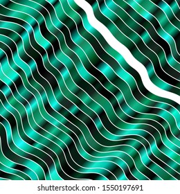 Dark Green vector layout with curves. Colorful illustration, which consists of curves. Template for cellphones.