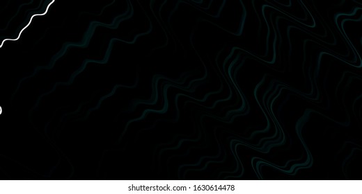 Dark Green vector layout with curves. Colorful illustration in abstract style with bent lines. Pattern for business booklets, leaflets