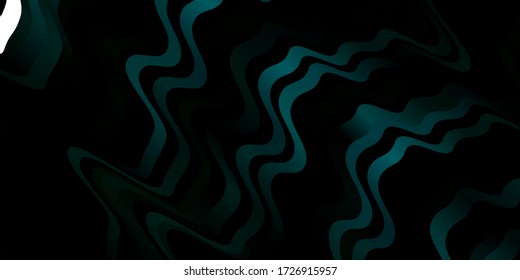 Dark Green vector layout with curves. Illustration in abstract style with gradient curved.  Template for cellphones.