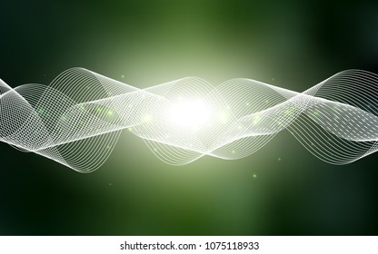 Dark Green vector layout with festival confetti. Beautiful colored illustration with ribbon in celebration style. The pattern can be used for carnival, festival leaflets.