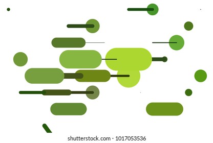 Dark Green vector layout with flat lines. Capsules on blurred abstract background with gradient. The pattern can be used as ads, poster, banner for medicine.