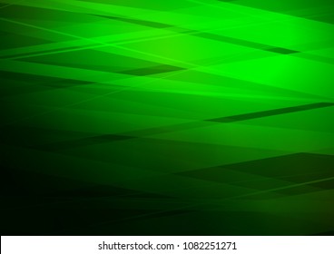 Dark Green vector layout with flat lines. Lines on blurred abstract background with gradient. The template can be used as a background.