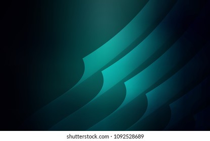 Dark Green vector layout with flat lines. Decorative shining illustration with lines on abstract template. Pattern for ads, posters, banners.