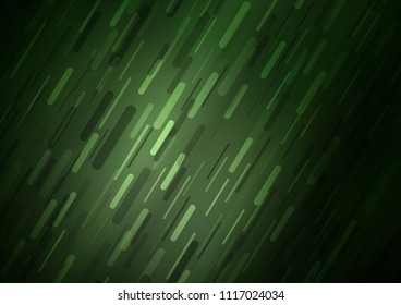 Dark Green vector layout with flat lines. Decorative shining illustration with lines on abstract template. The pattern can be used for busines ad, booklets, leaflets