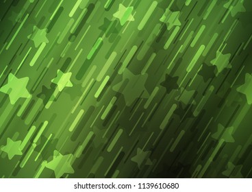 Dark Green vector layout with flat lines. Shining colored illustration with narrow lines. The pattern can be used as ads, poster, banner for commercial.