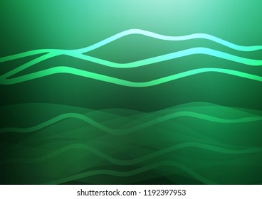 Dark Green vector layout with flat lines. Lines on blurred abstract background with gradient. Smart design for your business advert.